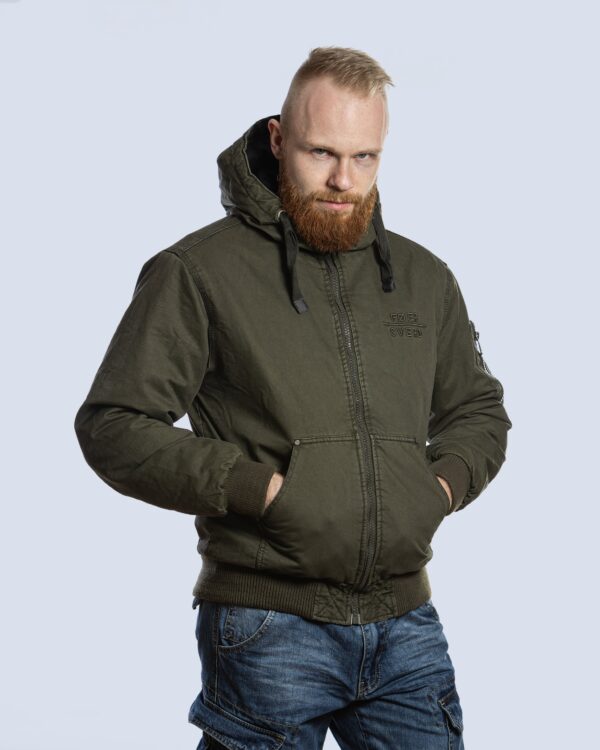 Мужская хлопковая куртка с капюшоном АDLER оливковая